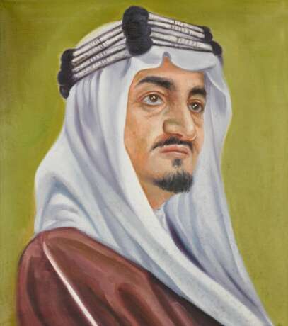 A portrait of King Faisal, oil on canvas - photo 1