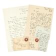Three autograph letters signed, to B.E. Leeson - Archives des enchères