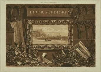 Liber studiorum, 1812, 3 volumes, nineteenth century morocco fitted boxes