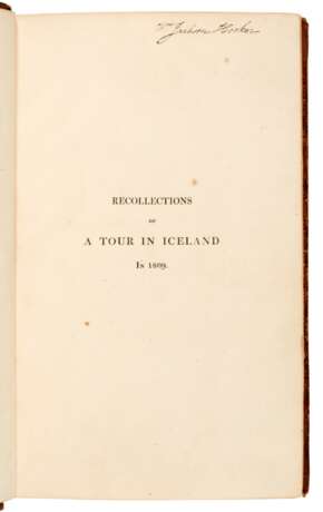 Journal of a Tour in Iceland, Yarmouth, 1811, contemporary diced calf, the author's copy - Foto 1