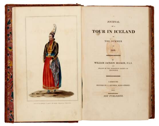 Journal of a Tour in Iceland, Yarmouth, 1811, contemporary diced calf, the author's copy - Foto 2