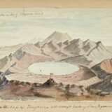 Three sketches of Tongariro, watercolours on paper, 1867-1870 - фото 1