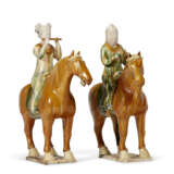 A PAIR OF TANG-STYLE SANCAI-GLAZED POTTERY FIGURES OF EQUESTRIAN MUSICIANS - фото 5
