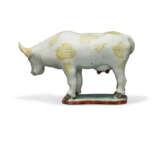 A FAMILLE ROSE FIGURE OF A COW - photo 3