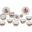 A GROUP OF TWENTY IRON-RED-DECORATED DRAGON BOWLS AND DISHES - Prix ​​des enchères