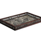 A MARBLE AND HARDWOOD TRAY - photo 4