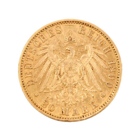 Preußen/GOLD - 1899, 20 Mark, - photo 2