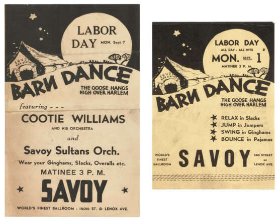 Savoy Ballroom: Concert handbills and other ephemera - Foto 2