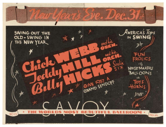 Savoy Ballroom: Concert handbills and other ephemera - фото 4