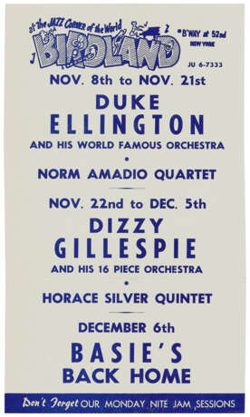 BIirdland: A collection of concert handbills and other ephemera - Foto 2