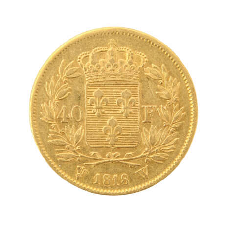 Frankreich - 40 Francs 1818/W, - фото 2
