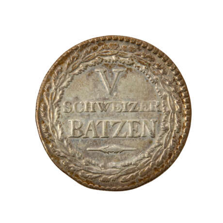 Schweiz, Kanton Graubünden - 5 facher Batzen 1826, - фото 2