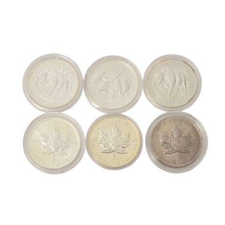 Kanada - Konvolut von 5 Silbermünzen, - Foto 1