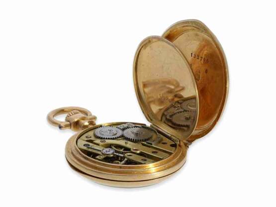 Taschenuhr: Miniatur Louis XV- Gold/Emaille-Damenuhr, Vacheron & Cie. No.132706, ca.1890 - Foto 6