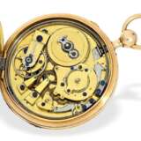Taschenuhr: hochfeine, große Taschenuhr mit Repetition, 18K Gold, bedeutender Uhrmacher: Houriet & Fils No.8110, um 1810 - Foto 2