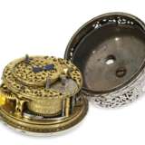 Taschenuhr/Halsuhr: frühe, hochkomplizierte Clockwatch mit Selbstschlag, Prager Sackuhr, Andreas Glenck in Prag, ca.1700 - photo 7