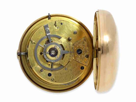 Taschenuhr: qualitätsvolle englische Beobachtungsuhr mit anhaltbarer Sekunde, John Gray London 1806, 18K Gold - Foto 2