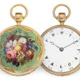 Extrem rare Gold/Emaille-Taschenuhr für den osmanischen Markt mit Viertelstunden-Repetition nach Breguet, ca.1820 - photo 1