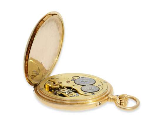 Taschenuhr: sehr seltene, besonders große IWC Taschenuhr in 18K Gold, 55,5mm!, No.576083, ca.1912 - photo 4