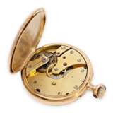 Taschenuhr: rotgoldenes Patek Philippe Ankerchronometer mit seltenem Kaliber, Originalbox und Originalpapieren von 1899! - photo 2