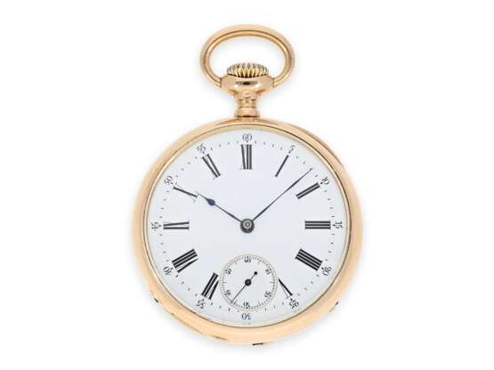 Taschenuhr: elegante Herrentaschenuhr von Patek Philippe mit Originalbox, Ankerchronometer, geliefert an den Chronometermacher Rodanet in Paris, ca. 1885 - photo 2