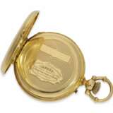 Taschenuhr: interessante und seltene, frühe Goldsavonnette mit Seconde Morte, sehr feine Qualität, ca.1860 - Foto 3