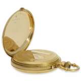 Taschenuhr: interessante und seltene, frühe Goldsavonnette mit Seconde Morte, sehr feine Qualität, ca.1860 - photo 5