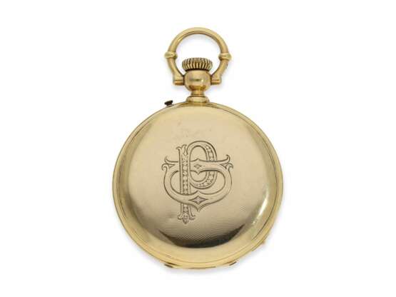 Taschenuhr: interessante und seltene, frühe Goldsavonnette mit Seconde Morte, sehr feine Qualität, ca.1860 - Foto 7