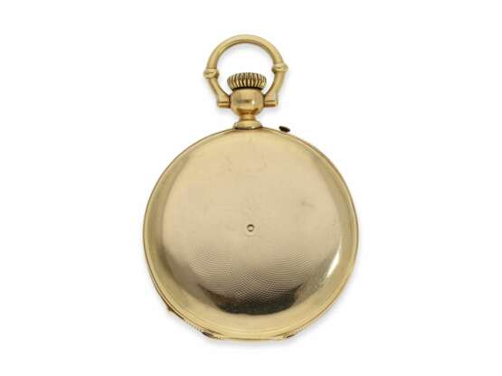 Taschenuhr: interessante und seltene, frühe Goldsavonnette mit Seconde Morte, sehr feine Qualität, ca.1860 - photo 8