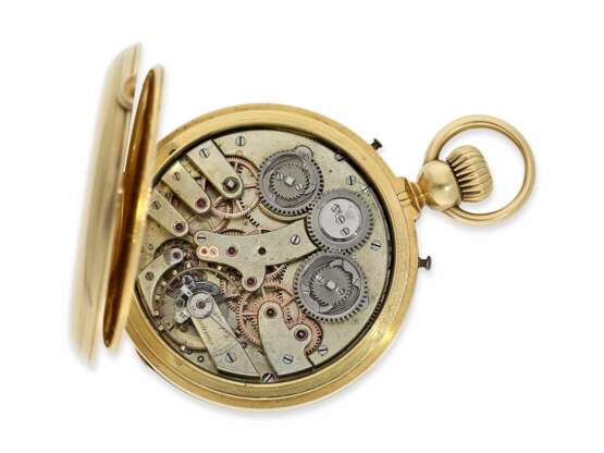 Taschenuhr: qualitätsvoller und sehr früher "Dead-Second" Chronograph mit unabhängiger springender Sekunde und Stopp-Drücker, Boillat Freres Paris No.21323, ca.1860 - photo 2