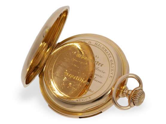 Hochfeines Genfer Chronometer mit Minutenrepetition, Fritz Piguet & Bachmann Geneve No.12251, ca.1890 - Foto 3