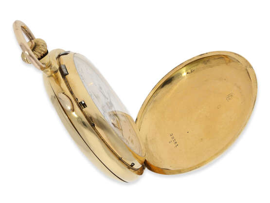 Taschenuhr: schwere, große astronomische Goldsavonnette, 6 Komplikationen, Leon Levy & Frères, ca.1900 - photo 6