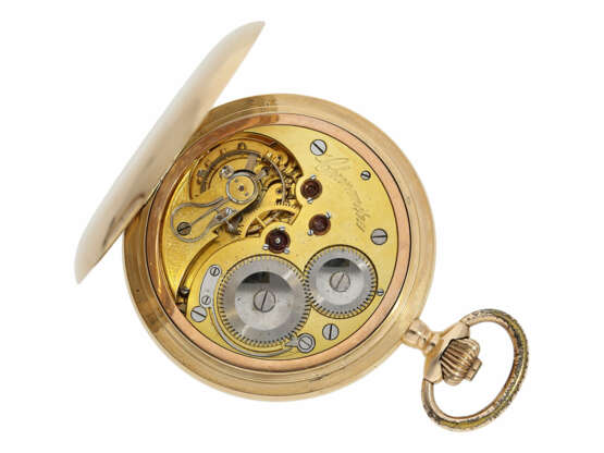 Taschenuhr: schweres und außergewöhnlich großes Schweizer Taschenchronometer mit Chronometerhemmung, ca. 1890, sehr schöner Erhaltungszustand - Foto 2
