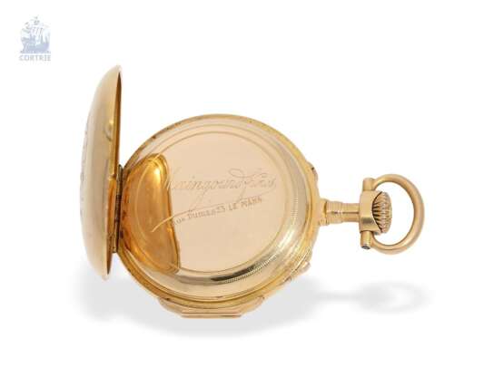Taschenuhr: hochfeines und extrem seltenes französisches Louis XVI-Style Taschenchronometer mit Originalbox, Maingourd Freres Le Mans No.50653, ca.1870 - photo 3