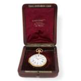 Taschenuhr: hochfeines und extrem seltenes französisches Louis XVI-Style Taschenchronometer mit Originalbox, Maingourd Freres Le Mans No.50653, ca.1870 - Foto 4