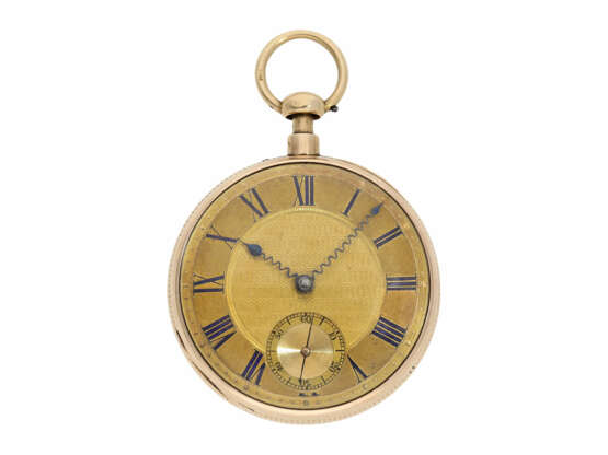 Taschenuhr: frühes englisches Taschenchronometer mit Repetition und sehr seltener Hemmung "Rubin-Duplex", No.5006, D. & W. Morice London - Foto 1