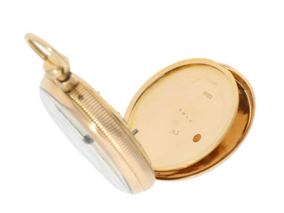 Taschenuhr: frühes englisches Taschenchronometer mit Repetition und sehr seltener Hemmung "Rubin-Duplex", No.5006, D. & W. Morice London - photo 11