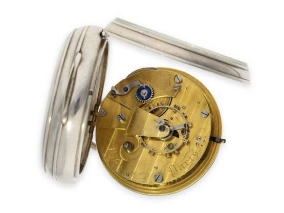 Taschenuhr: äußerst rares und sehr ungewöhnliches, besonders schweres französisches Taschenchronometer in englischer Bauweise, Poitevin Paris No.6744, Hallmarks 1879 - Foto 3