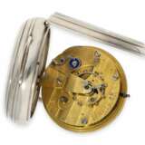 Taschenuhr: äußerst rares und sehr ungewöhnliches, besonders schweres französisches Taschenchronometer in englischer Bauweise, Poitevin Paris No.6744, Hallmarks 1879 - photo 3