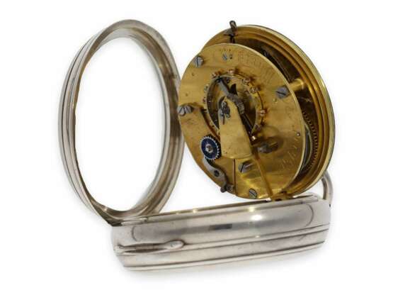Taschenuhr: äußerst rares und sehr ungewöhnliches, besonders schweres französisches Taschenchronometer in englischer Bauweise, Poitevin Paris No.6744, Hallmarks 1879 - photo 4