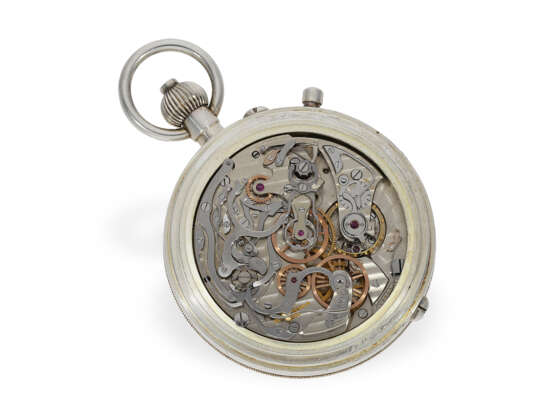 Taschenuhr: extrem rares Beobachtungschronometer mit Schleppzeigerchronograph, Ulysse Nardin 24''CCR - photo 2