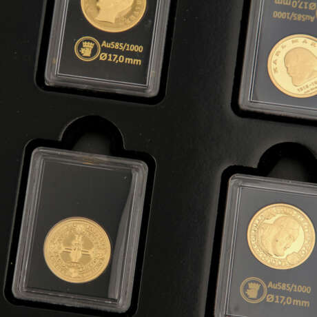 GOLD - Box mit 10 Goldmedaillen, 585er Legierung, - photo 2