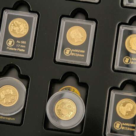 GOLD - Box mit 10 Goldmedaillen, 585er Legierung, - Foto 3