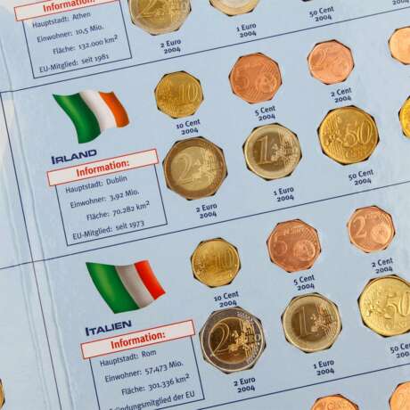 Euro-Münzen BRD in Spezialschubern, darunter - Foto 6