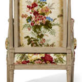 A LOUIS XVI GREY-PAINTED BERGERE - photo 4