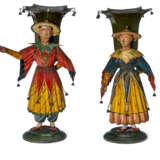 A PAIR OF ITALIAN POLYCHROME-PAINTED TÔLE FIGURAL VASES - фото 2