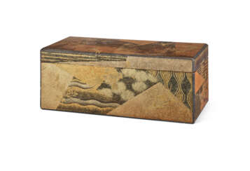 A JAPANESE LACQUER TWO-LAYER WIRITING BOX (SUZUKIBAKO) AND COVER