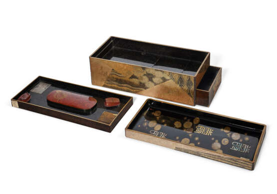 A JAPANESE LACQUER TWO-LAYER WIRITING BOX (SUZUKIBAKO) AND COVER - photo 7