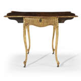 A GEORGE III HAREWOOD, ROSEWOOD, MARQUETRY AND GILTWOOD PEMBROKE TABLE - фото 6
