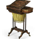 A REGENCY BRASS-MOUNTED CALAMANDER, GRAINED, AND PARCEL-EBONIZED WORK AND GAMES TABLE - photo 3